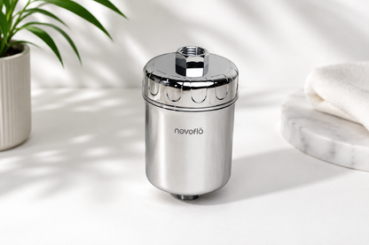 Novoflö Essential Shower Filter | Step Zero for Skin, Hair & Anti-Aging | German Protection